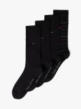 Black 4-Pack Flag Embroidery Socks Gift Box  Men