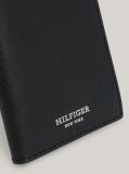 Black Leather Bifold Zip Wallet  Men