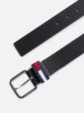 Negru Curea Din Piele Cu Badge Pe Gaica  Barbati