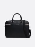 Black Corporate Mixed Texture Laptop Bag  Men