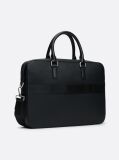 Black Corporate Mixed Texture Laptop Bag  Men