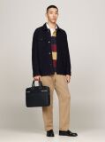 Black Corporate Mixed Texture Laptop Bag  Men