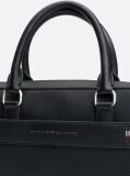 Black Corporate Mixed Texture Laptop Bag  Men