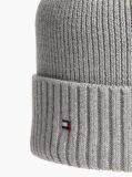 Grey Hilfiger Flag Beanie with Cashmere  Men