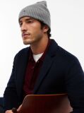 Grey Hilfiger Flag Beanie with Cashmere  Men
