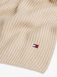 Beige Hilfiger Flag Embroidery Scarf with Cashmere  Men