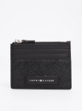 Black TH Monogram Leather Credit Card Holder  Men