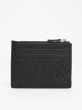 Black TH Monogram Leather Credit Card Holder  Men