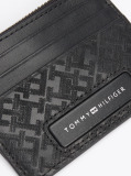 Black TH Monogram Leather Credit Card Holder  Men