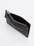 Black TH Monogram Leather Credit Card Holder  Men