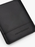 Black Corporate Leather Trifold Wallet  Men