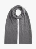 Grey Hilfiger Flag Cable Knit Wool Blend Scarf  Men