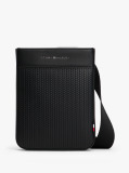 Negru Geanta Crossbody Cu Logo Metalic  Barbati