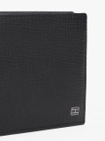 Negru Portofel Bifold Din Piele Cu Logo Hilfiger Flag  Barbati