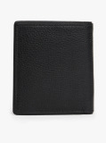 Black Corporate Leather Trifold Wallet  Men