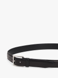 Black Square Buckle Leather Belt  Men