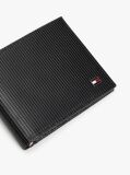 Negru Portofel Din Piele Cu Doua Compartimente Si Logo Hilfiger  Barbati