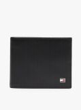 Negru Portofel Din Piele Cu Doua Compartimente Si Logo Hilfiger  Barbati