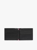 Negru Portofel Din Piele Cu Doua Compartimente Si Logo Hilfiger  Barbati