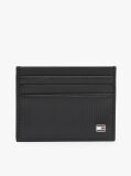 Black Hilfiger Flag Leather Credit Card Holder  Men