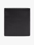 Negru Hilfiger Flag Portofel Din Piele Ribbed Si Trei Compartimente   Barbati