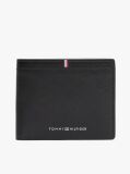 Black Corporate Logo Leather Credit Card Wallet  Men