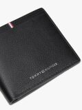 Black Corporate Logo Leather Credit Card Wallet  Men