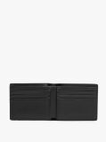 Black Corporate Logo Leather Credit Card Wallet  Men
