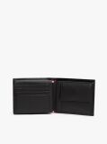 Negru Hilfiger Flag Portofel Din Piele Ribbed Cu Clapa  Barbati
