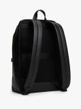 Black Modern Repeat Flag Mixed Texture Backpack  Men