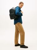 Black Hilfiger Flag Ribbed Pocket Dome Backpack  Men