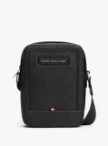 Negru Geanta Crossbody Pebble Grain Cu Logo  Barbati