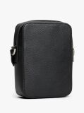 Negru Geanta Crossbody Pebble Grain Cu Logo  Barbati