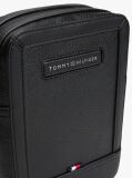 Negru Geanta Crossbody Pebble Grain Cu Logo  Barbati