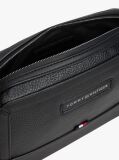 Negru Geanta Crossbody Pebble Grain Cu Logo  Barbati