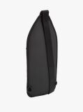 Black Metal Logo Crossbody Sling Bag  Men