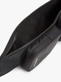 Black Metal Logo Crossbody Sling Bag  Men