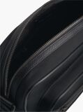 Negru Geanta Crossbody Messenger Cu Logo Si Textura Mixta  Barbati
