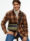 Verde Geanta Reporter Crossbody Cu Logo Din Metal  Barbati