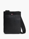 Negru Geanta Crossbody Cu Logo Metalic   Barbati