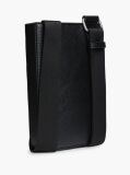Negru Geanta Crossbody Cu Logo Metalic   Barbati