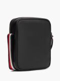 Negru Geanta Crossbody Reporter Cu Dunga Global  Barbati