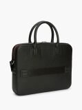 Negru Geanta Laptop Slim Cu Logo Metalic  Barbati