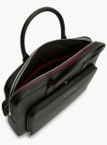 Negru Geanta Laptop Slim Cu Logo Metalic  Barbati