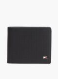 Negru Portofel Perforat Bifold Din Piele  Barbati