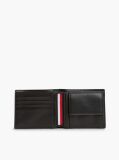 Black Croco-Print Leather Metallic Logo Bifold Wallet  Men