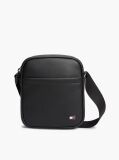 Negru Geanta Crossbody Reporter Perforat Cu Steag  Barbati