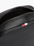 Negru Geanta Crossbody Reporter Perforat Cu Steag  Barbati