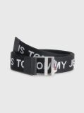 Black Essential Logo Webbing Belt  Women