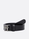 Negru Curea Din Piele Cu Placa TH Emblem  Femei